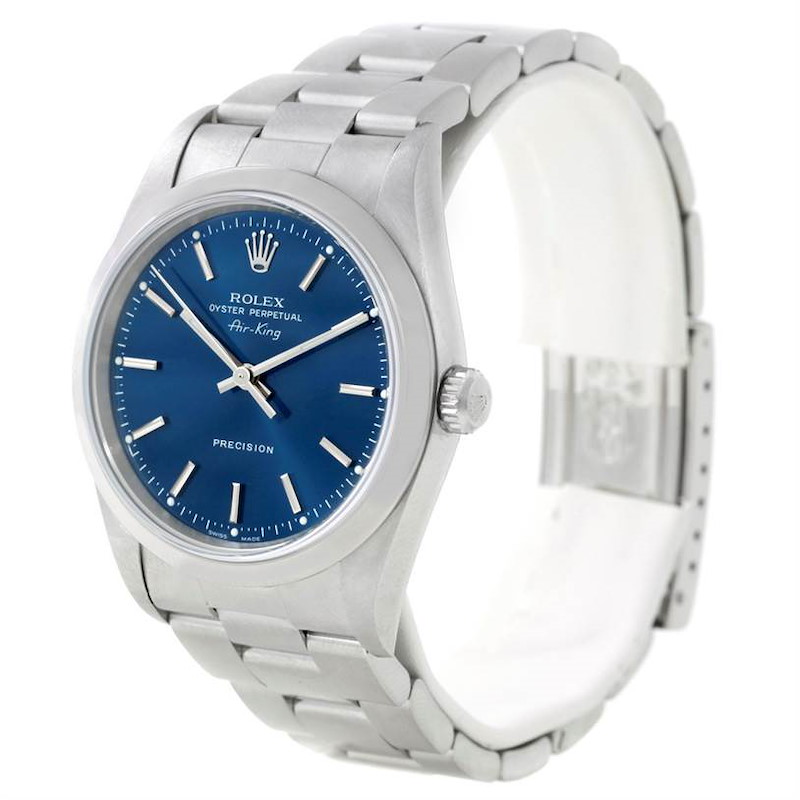 Rolex Oyster Perpetual Air King Blue Dial Watch 14000 SwissWatchExpo