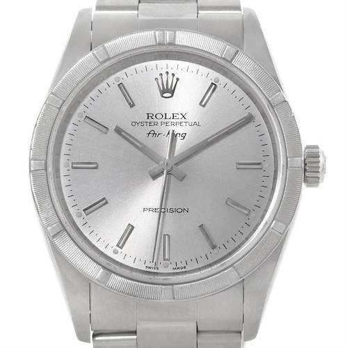 Photo of Rolex Air King Mens Steel Silver Dial Watch 14010