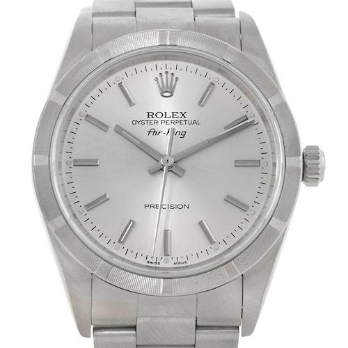 Photo of Rolex Air King Mens Steel Silver Dial Watch 14010