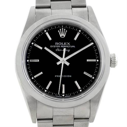 Photo of Rolex Oyster Perpetual Air King Black Dial Watch 14000