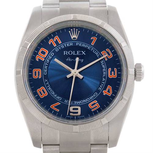 Photo of Rolex Oyster Perpetual Air King Blue Dial Mens Watch 114210