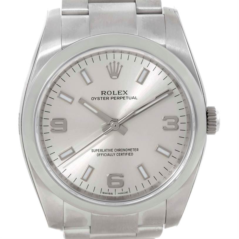 Rolex Oyster Perpetual Air King Silver Dial Watch 114200 Unworn ...