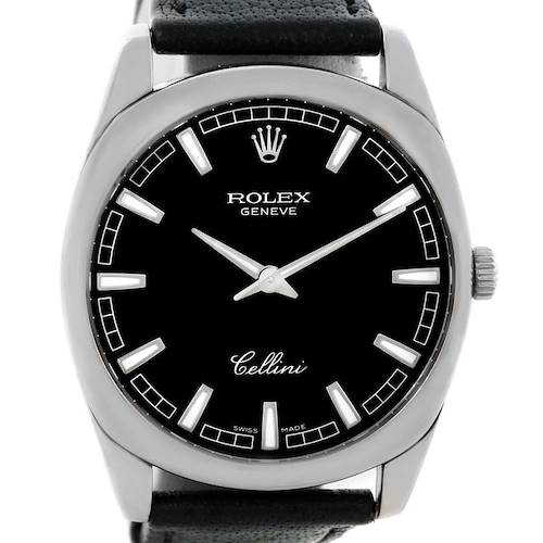 Photo of Rolex Cellini Danaos XL 18k White Gold Black Dial Watch 4243/9