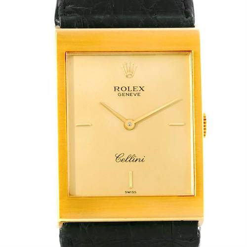 Photo of Rolex Cellini Vintage 18k Yellow Gold Champagne Dial Watch 5071