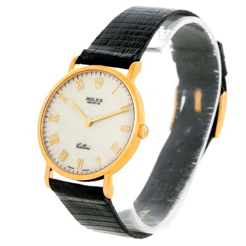 Rolex Cellini Classic 18k Yellow Gold Anniversary Dial Watch 5112 SwissWatchExpo