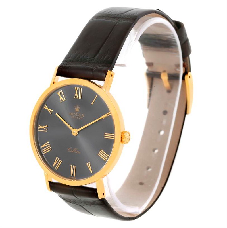 Rolex Cellini Classic Mens 18k Yellow Gold Mechanical Watch 4112 SwissWatchExpo