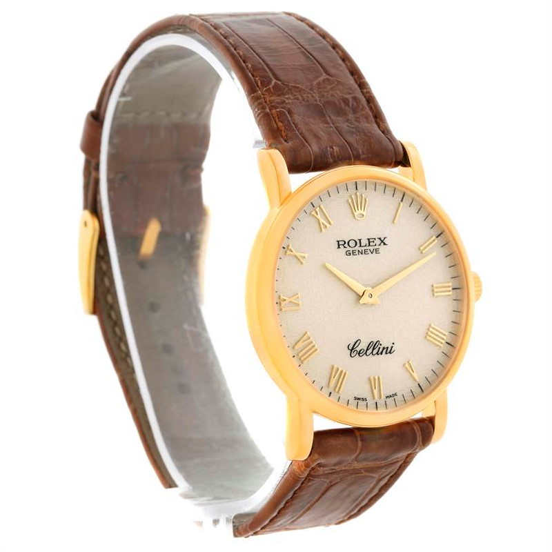 Rolex Cellini Classic 18K Yellow Gold Jubilee Dial Watch 5115 SwissWatchExpo