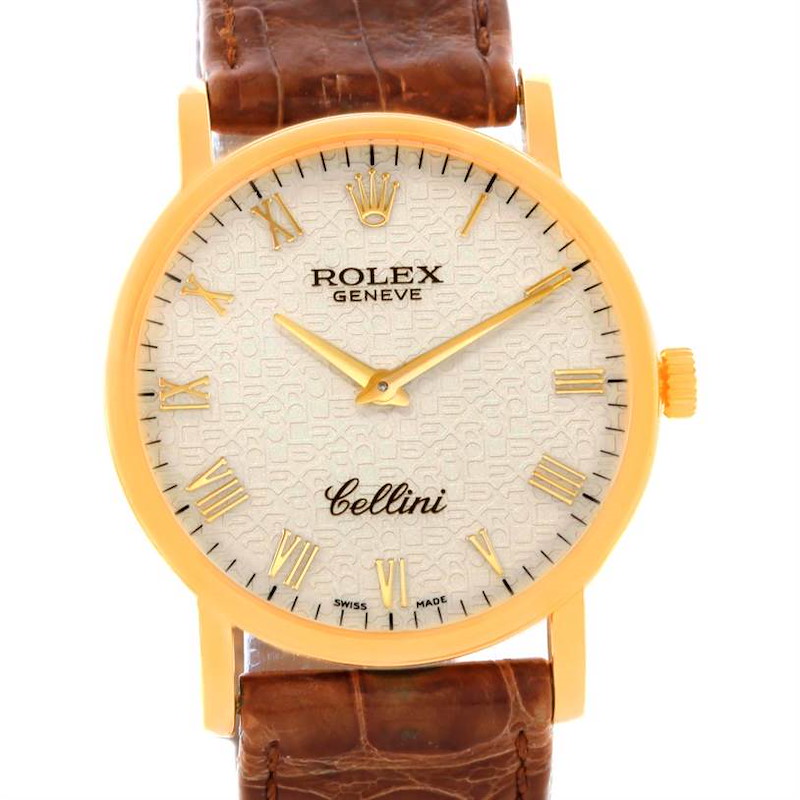 Rolex Cellini Classic 18K Yellow Gold Jubilee Dial Watch 5115 SwissWatchExpo