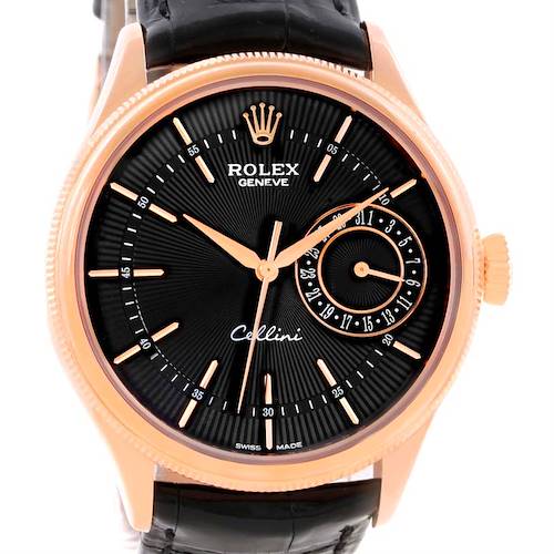 Photo of Rolex Cellini Date 18K Rose Gold Everose Watch 50515 Box Papers