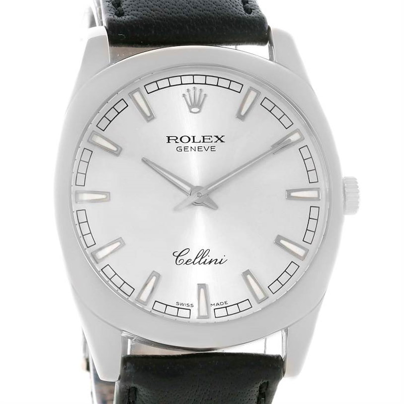 Rolex Cellini Danaos 18k White Gold Silver Dial Watch 4243 Unworn SwissWatchExpo