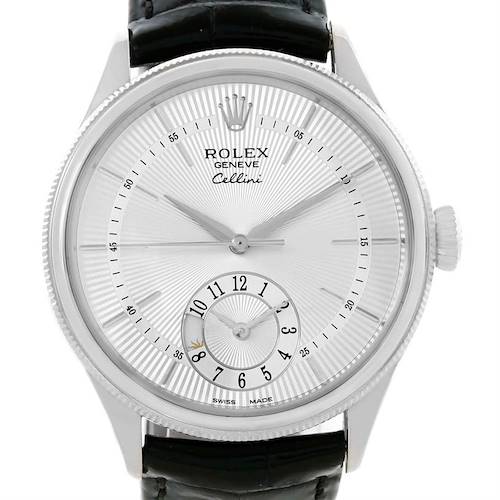 Photo of Rolex Cellini Dual Time 18K White Gold Automatic Mens Watch 50529