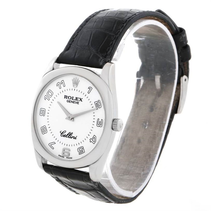 Rolex Cellini Danaos 18k White Gold Watch 4233 Year 2001 SwissWatchExpo