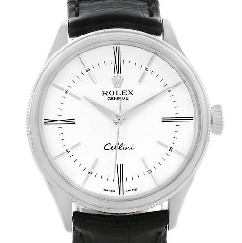 Photo of Rolex Cellini Time 18K White Gold White Dial Automatic Mens Watch 50509