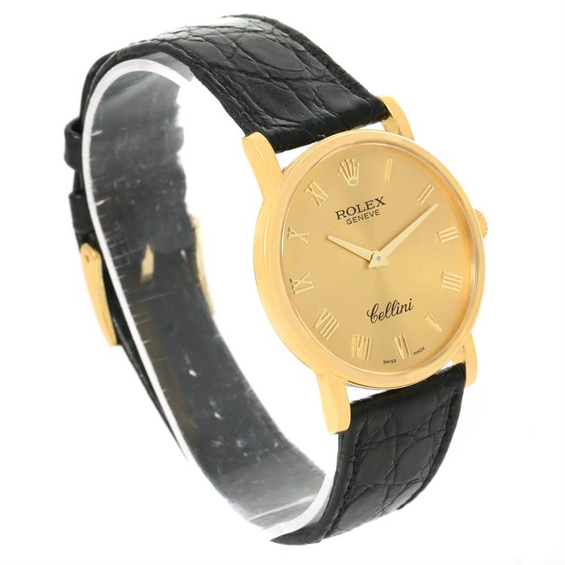 Rolex Cellini Classic 18K Yellow Gold Roman Dial Watch 5115 ...