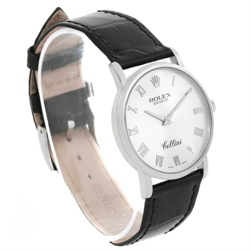 Rolex Cellini Classic 18K White Gold Mechanical Dial Watch 5115 SwissWatchExpo