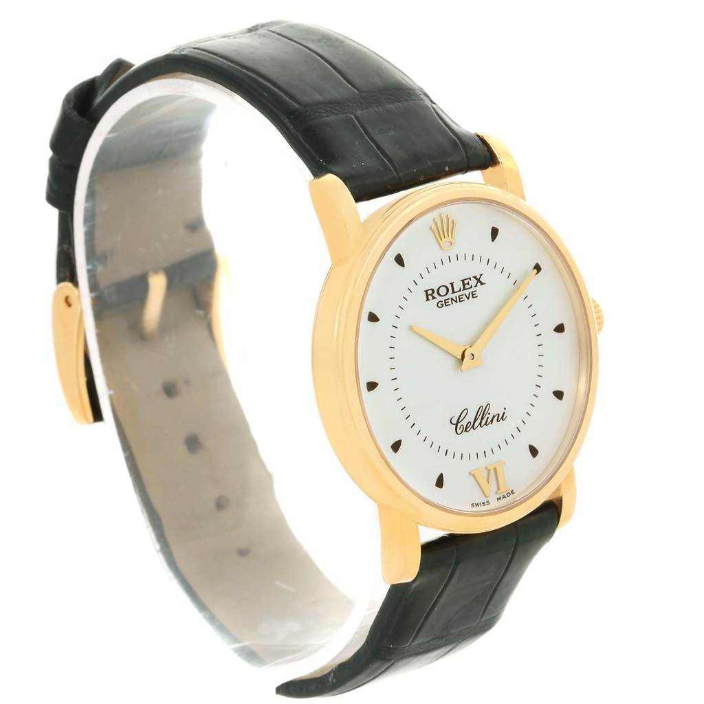 Rolex Cellini Classic Mens 18K Yellow Gold Watch 5115 Box Papers ...