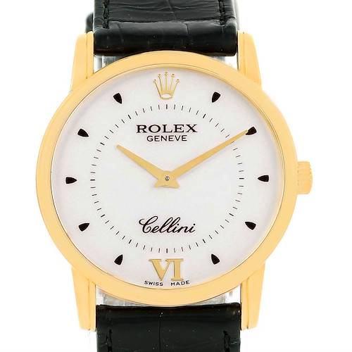 Photo of Rolex Cellini Classic 18k Yellow Gold Silver Dial Watch 5116
