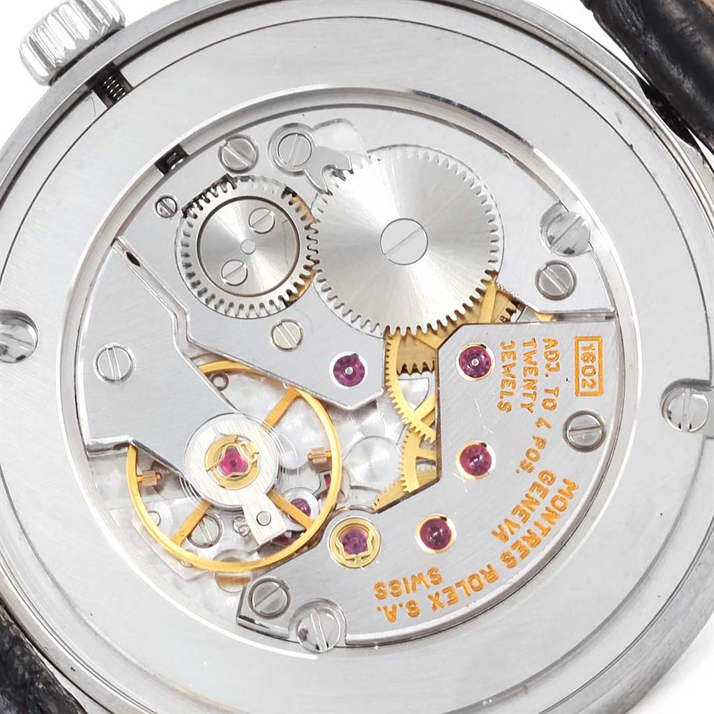 Rolex Cellini Classic 18k White Gold Silver Jubilee Dial Watch 5116 ...