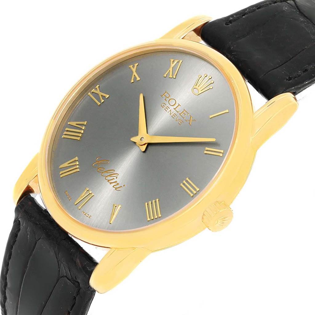Rolex Cellini Classic 18k Yellow Gold Slate Dial Watch 5116 Swisswatchexpo 9519