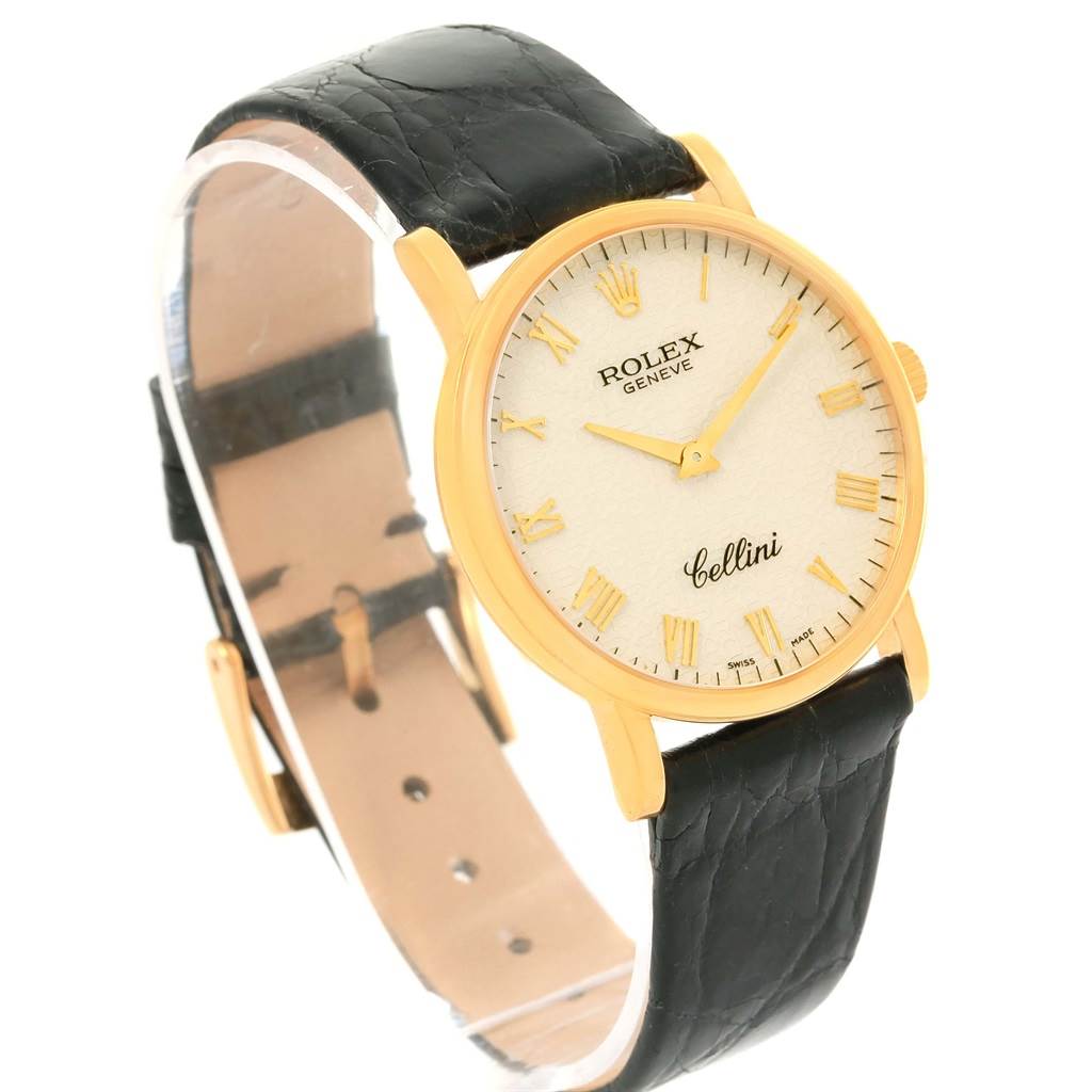 Rolex Cellini Classic 18K Yellow Gold Anniversary Dial Watch 5115 ...