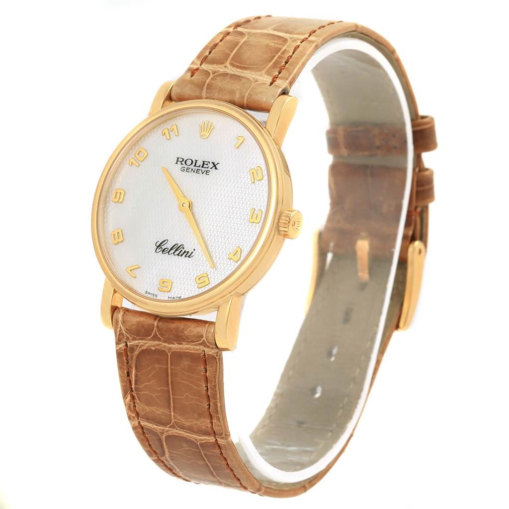 Rolex Cellini Classic Yellow Gold MOP Arabic Numerals Dial Watch 5115 ...