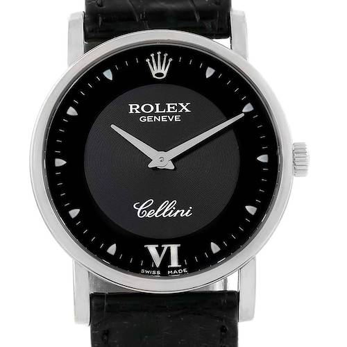 Photo of Rolex Cellini Classic White Gold Black Dial Unisex Watch 5115