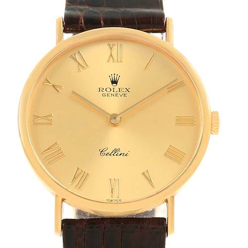 Photo of Rolex Cellini Classic 18K Yellow Gold Dial Mens Watch 5112 Box Papers