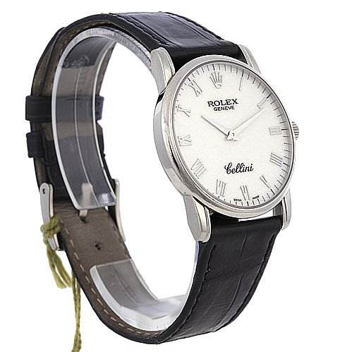 Rolex Cellini Classic Mens 18k White Gold Watch 5116/9 SwissWatchExpo