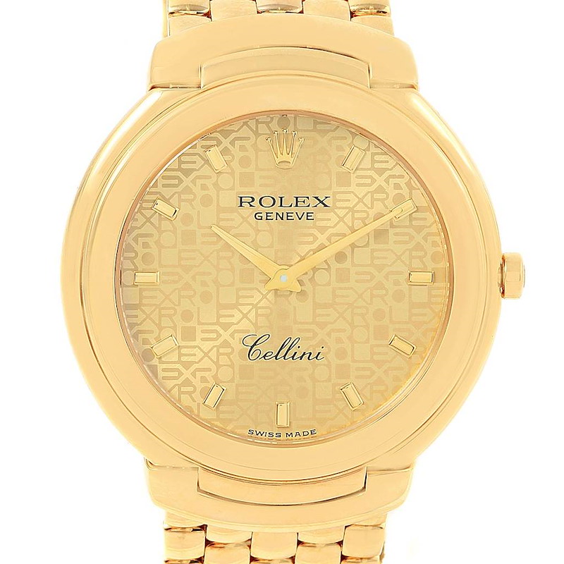 Rolex Cellini 18k Yellow Gold Jubilee Dial Mens Watch 6623 Box Papers SwissWatchExpo