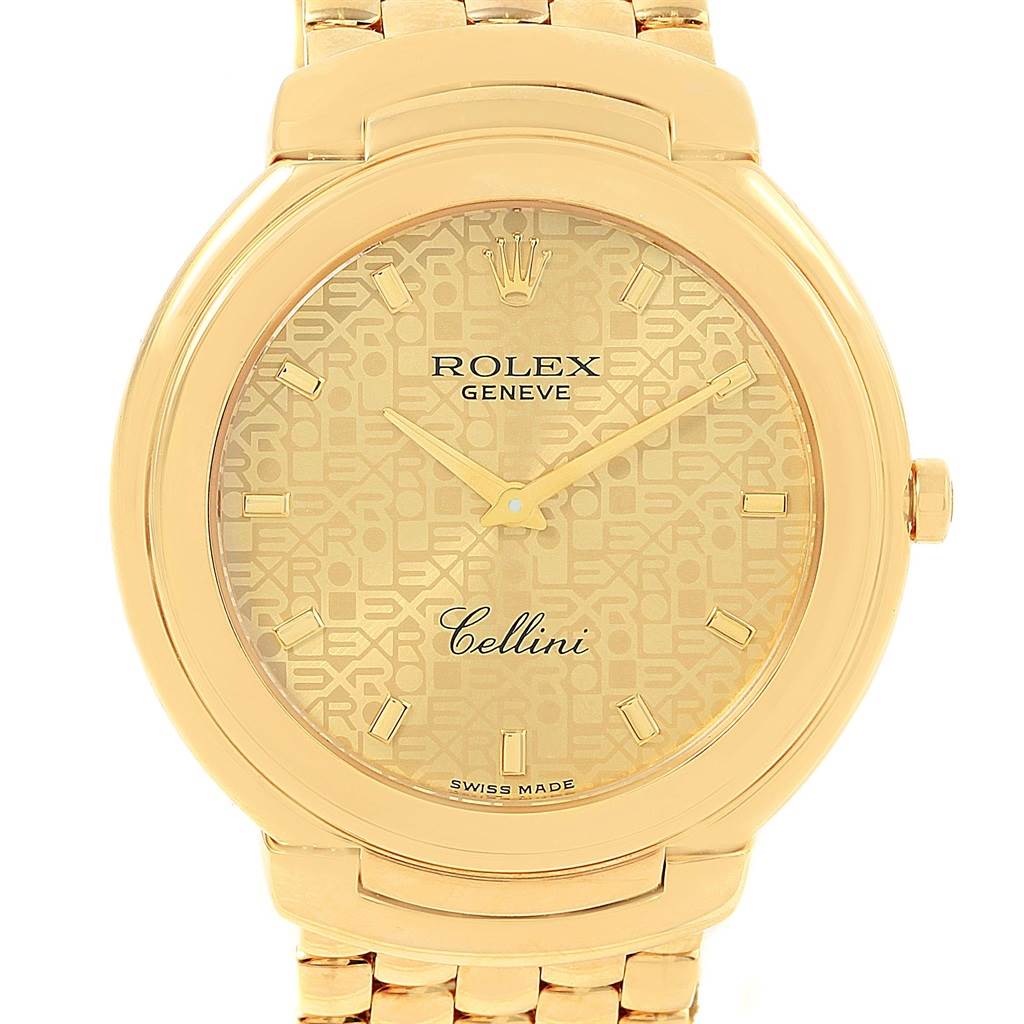 Rolex Cellini 18k Yellow Gold Jubilee Dial Mens Watch 6623 Box Papers | SwissWatchExpo