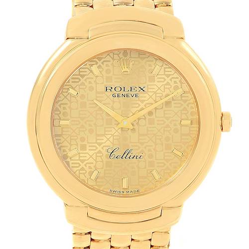 Photo of Rolex Cellini 18k Yellow Gold Jubilee Dial Mens Watch 6623 Box Papers