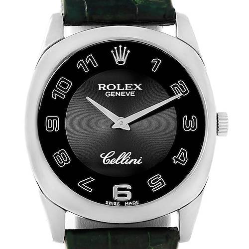 Photo of Rolex Cellini Danaos White Gold Black Dial Mens Watch 4233