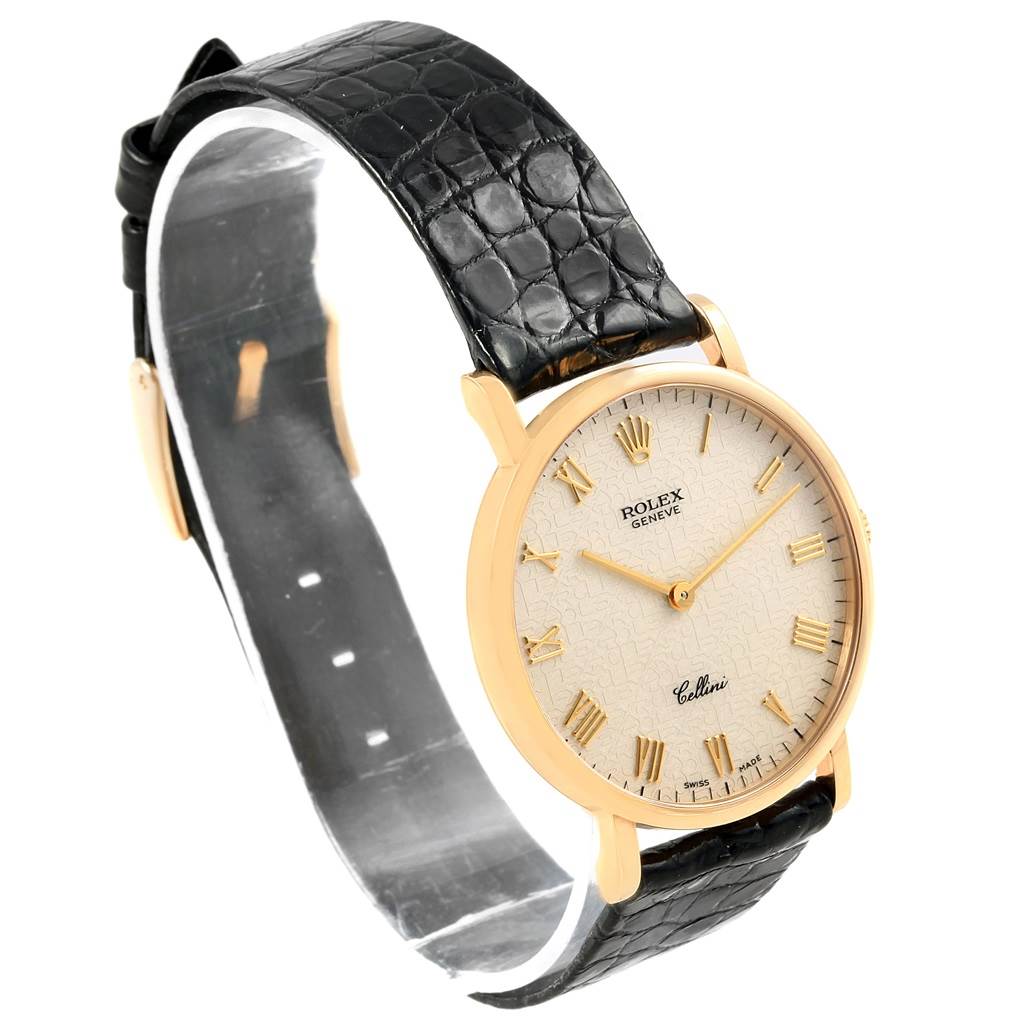 Rolex Cellini Classic Yellow Gold Anniversary Dial Watch 5112 Box ...