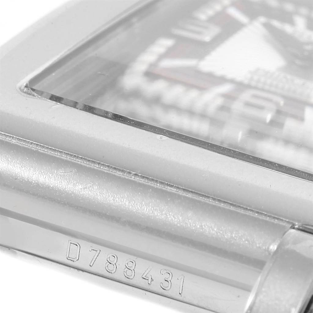 The image shows a close-up of the side of a Rolex Cellini 5443/9 Men
s White Gold Black Dial 5443/9 Men
s White Gold Black Dial watch, focusing on the serial number D788431.