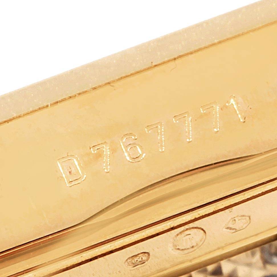 The image shows a close-up of the engraved serial number and hallmark on the case of a Rolex Cellini 5440/8 Men's Yellow Gold Champagne Dial 5440/8 Men's Yellow Gold Champagne Dial watch.