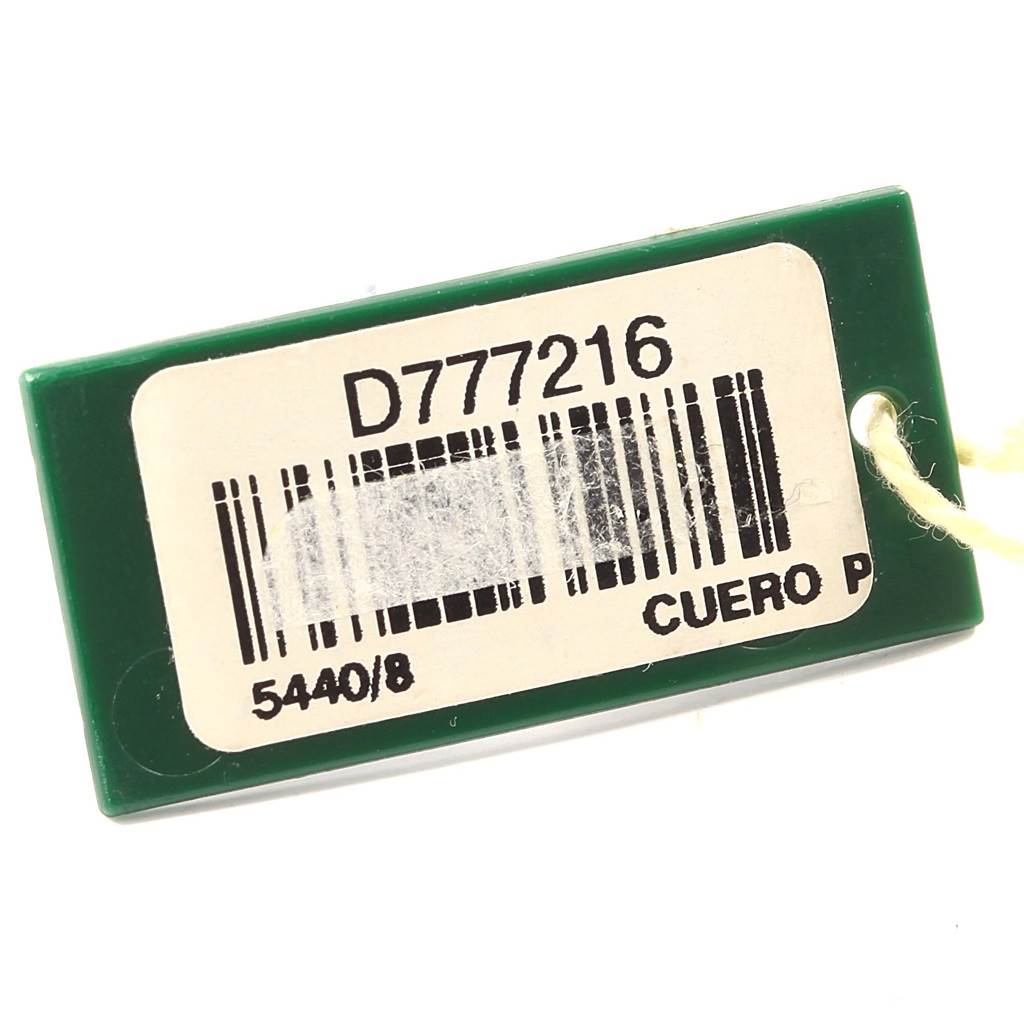 The image shows a close-up of a green tag with the serial number and details for a Rolex Cellini 5440/8 Men's Yellow Gold Champagne Dial 5440/8 Men's Yellow Gold Champagne Dial model.