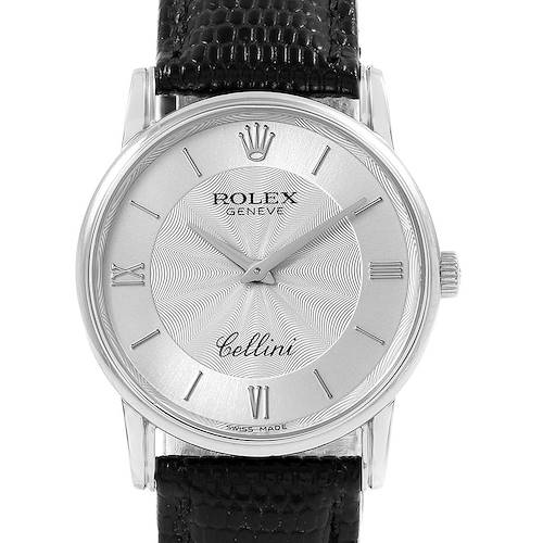 Photo of Rolex Cellini Classic White Gold Decorated Silver Dial Mens Watch 5116