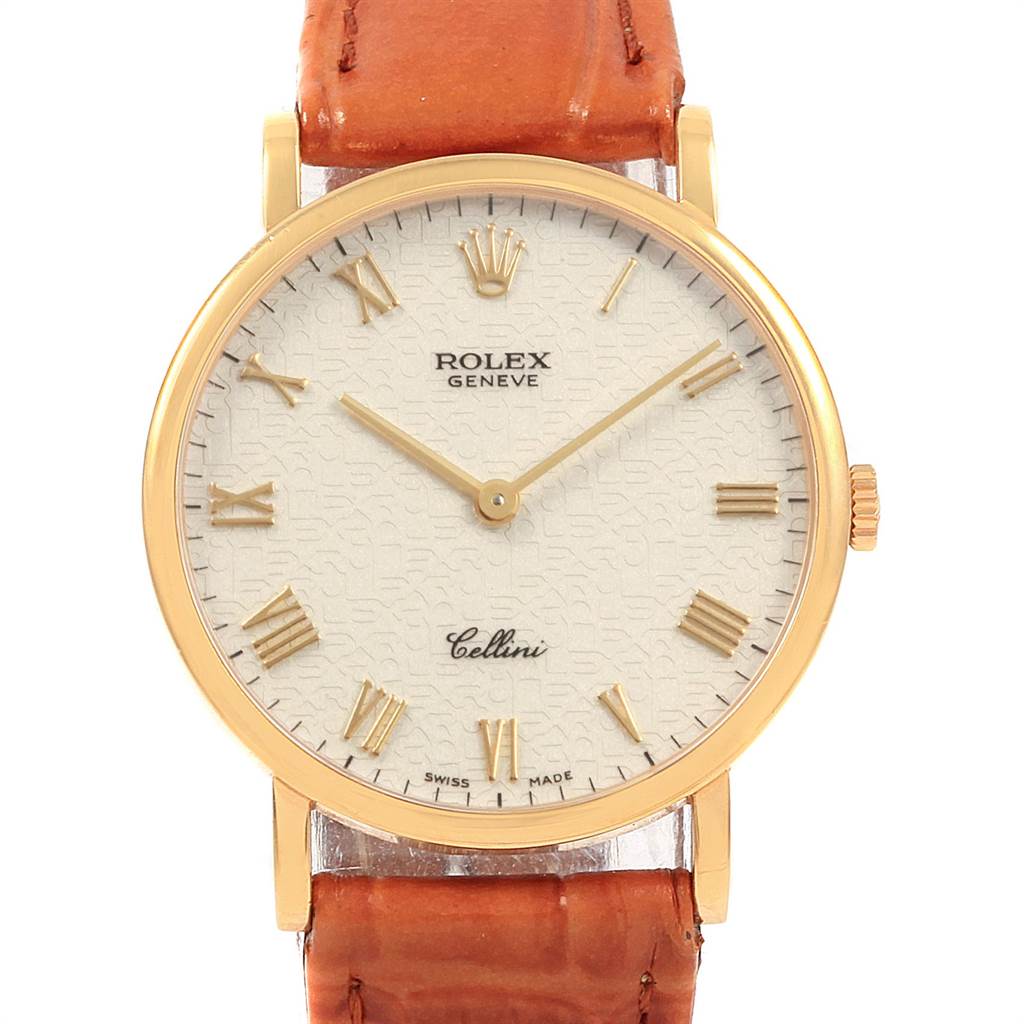 Rolex Cellini Classic Yellow Gold Anniversary Dial Watch 5112 Box ...