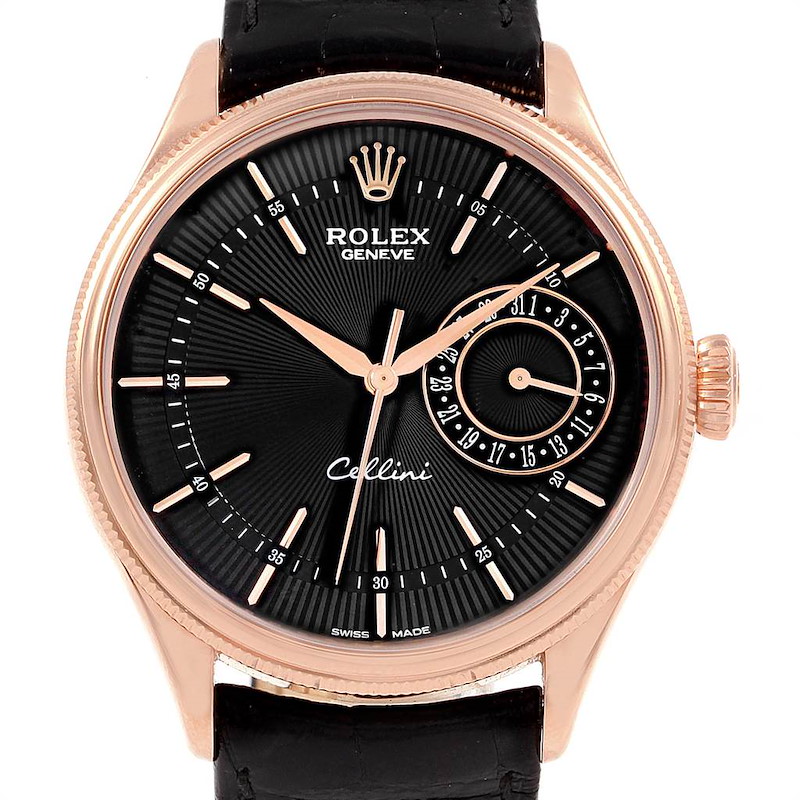 Rolex Cellini Date 18K Everose Gold Automatic Mens Watch 50515 Box Card SwissWatchExpo
