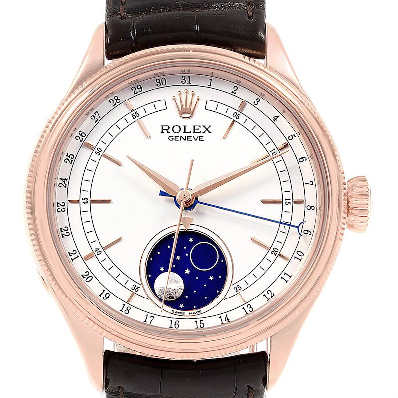 Rolex Cellini Moonphase Everose Rose Gold Automatic Mens Watch 50535 SwissWatchExpo