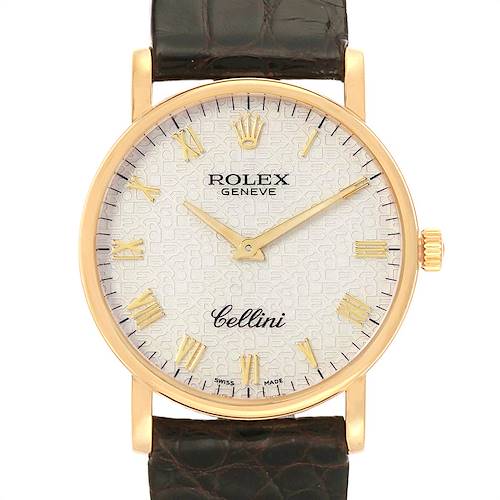Photo of Rolex Cellini Classic Yellow Gold Anniversary Dial Watch 5115 Box