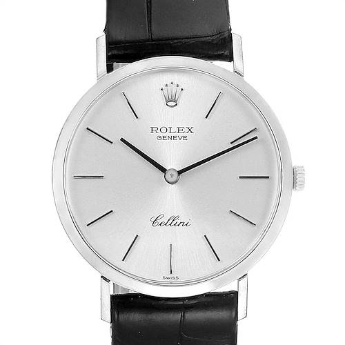 Photo of Rolex Cellini Classic 18k White Gold Silver Dial Mens Watch 4112