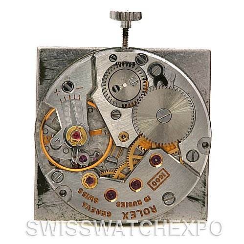 This image shows the internal movement mechanism of a Rolex Cellini 4017 White Gold Silver Dial 4017 White Gold Silver Dial watch from a top-down angle.