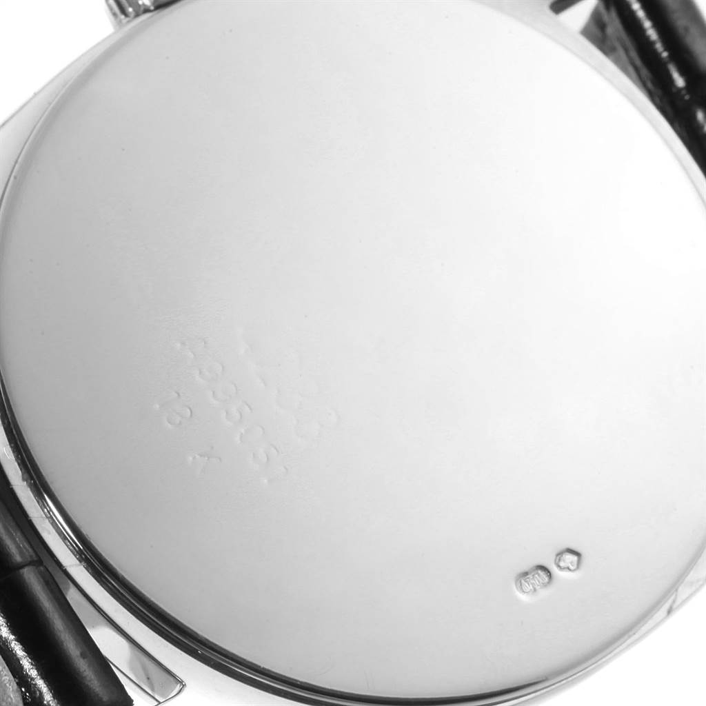 The image shows the back case of a Rolex Cellini 4233 Men
s White Gold White Dial 4233 Men
s White Gold White Dial watch, viewed from the rear angle.