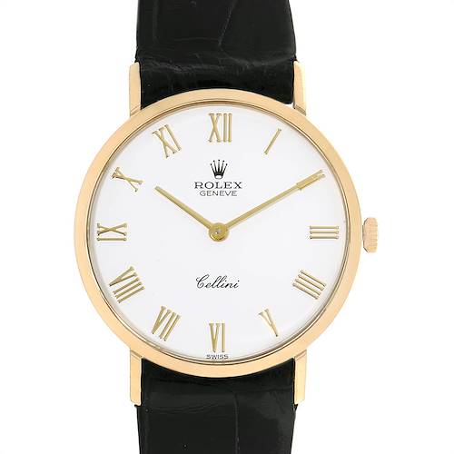 Photo of Rolex Cellini Classic Yellow Gold White Dial Mens Watch 4112