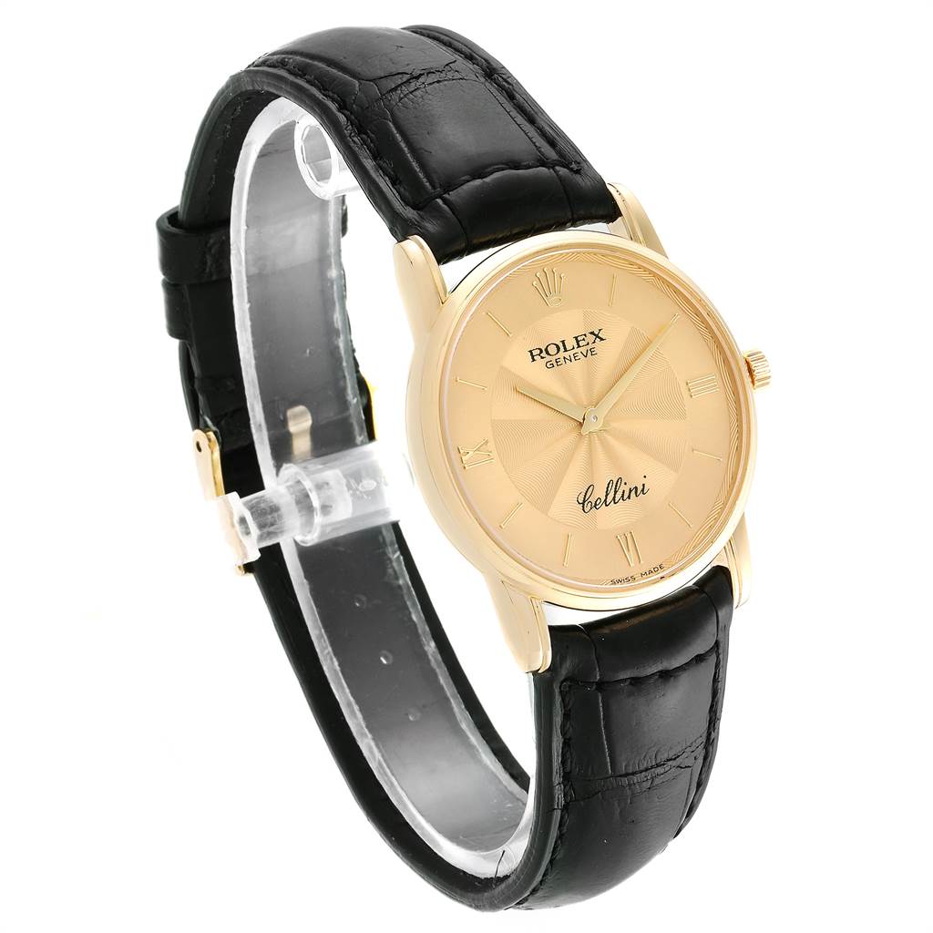 Rolex Cellini Classic Yellow Gold Decorated Dial Watch 5116 ...
