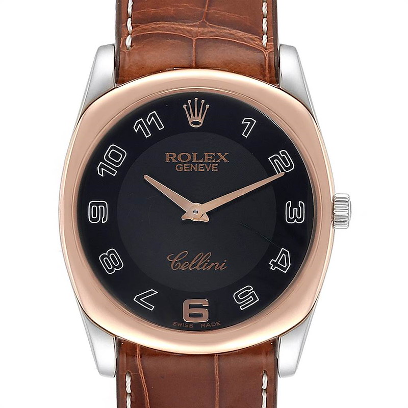 Rolex Cellini Danaos White Rose Gold Mens Watch 4233 Box Papers SwissWatchExpo