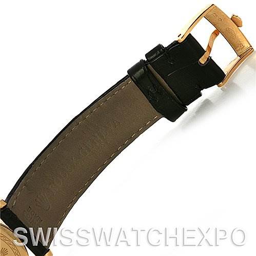 The image shows the buckle and part of the strap of a Rolex Cellini 5115 Men's Yellow Gold Beige Dial 5115 Men's Yellow Gold Beige Dial watch at a close-up angle.