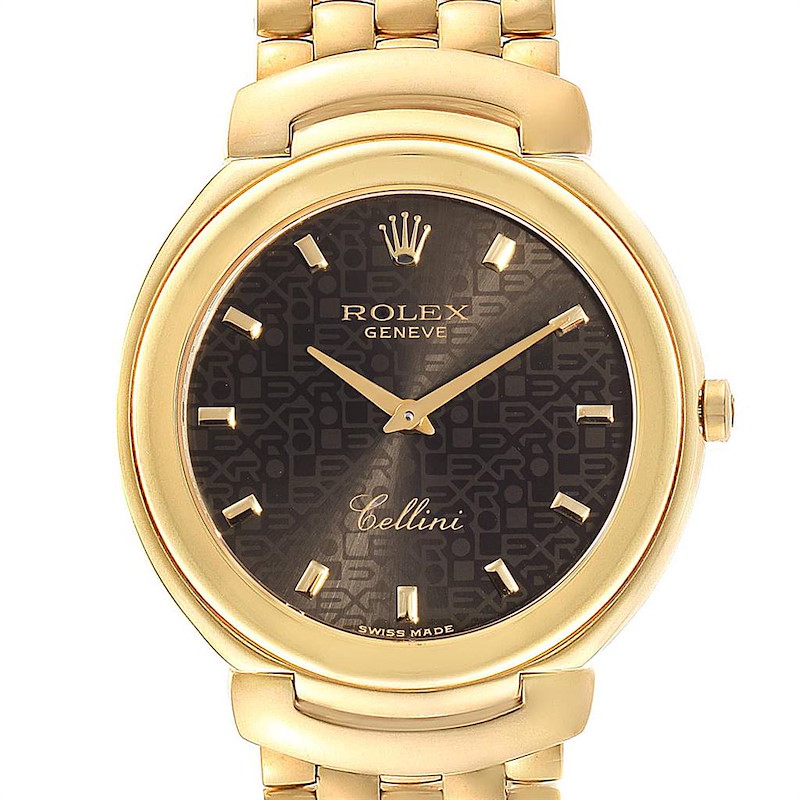 Rolex Cellini 18k Yellow Gold Jubilee Anniversary Dial Mens Watch 6623 SwissWatchExpo