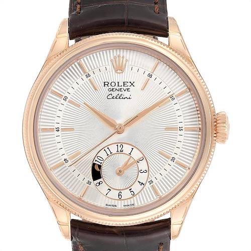 Photo of Rolex Cellini Dual Time Everose Rose Gold Automatic Mens Watch Unworn